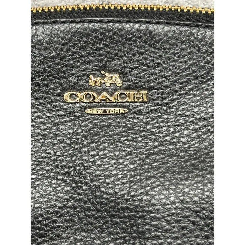 Coach Kelsey Black Pebbled Leather Satchel Purse F36675 #76923